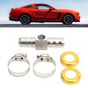 Fuel Line T Fitting Adapter 304 Stainless Steel Pressure Gauge