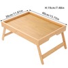 Bamboo Bed Tray Table with Foldable Legs Breakfast Tray, Lightweight