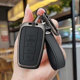 Funda para llave inteligente de 4 botones para Toyota Camry RAV4 Highlander Avalon C-HR Prius Corolla GT86 4Runner Prado