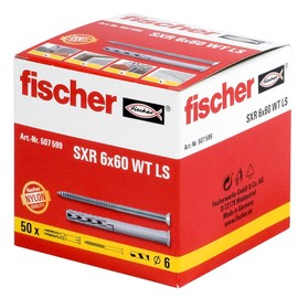 Fischer 507599 Rahmendübel SXR mit Holzschraube Nylon-Dübel und Holzschrauben 1 Set
