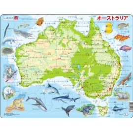 Jigsaw Puzzle, Map, Australia, Puzzle, World Map, Learning Puzzle, Jigsaw Puzzle, Geography, Creatures, Elementary School, Educational Toys, 6 Years, Educational Paper, LARSEN Australia Map Japanese