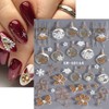 6Pcs Christmas Nail Stickers for Nail Art Xmas Tree Snowflake