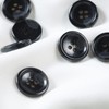 80 Pcs 3/4inch Large Black Buttons for Sewing Round Resin
