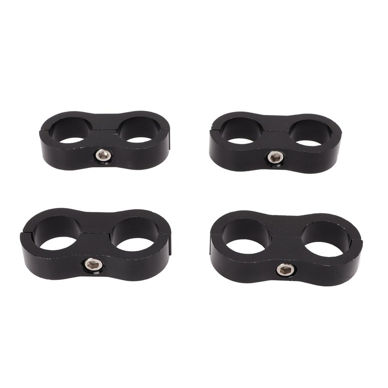 4 Pcs 8AN Hose Separator Clamp Fuel Line Mounting Clamp
