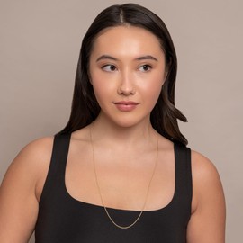 ARDU 925 Sterling Silver Necklace – 1.25 mm Belcher Chain Plated in 18ct Gold | Choose from 16 inch to 30 inch Lengths | Gold Chain for Women, Men or Pendant