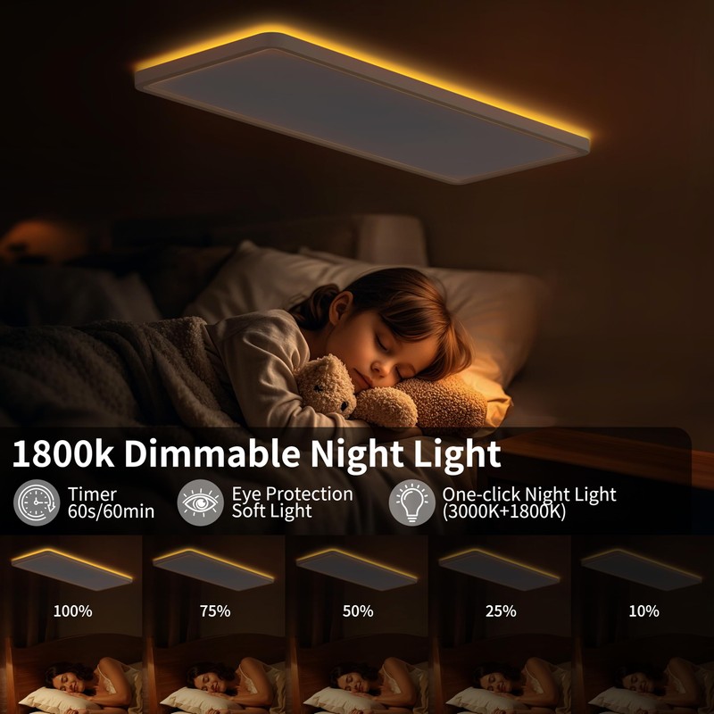MOONSEA 23 Inch LED Flat Panel Light with Remote Control