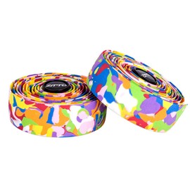BESPORTBLE Tape, 2-Piece Padded Bicycle Handlebar, Colorful Printed, Synthetic Sponge, Drop Bars Road Bike, 215X3X0.22CM, 39.4g