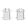 Dundas Jafine DRB4XZW Recessed Dryer Vent Box, 4", White (Pack