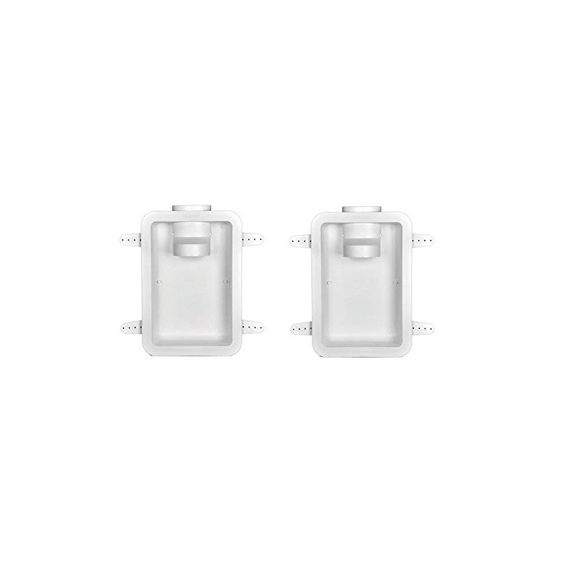 Dundas Jafine DRB4XZW Recessed Dryer Vent Box, 4", White (Pack