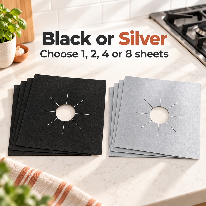 Reusable Gas Stove Burner Covers – 10.6 Inch Washable Teflon