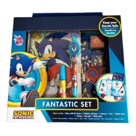 Misorel Set Sonic Diario Secreto 60 Hojas Candado Accesorios Regalo
