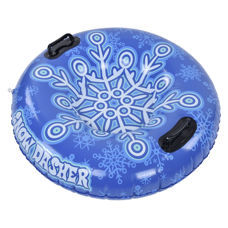 Snow Tube with Handle PVC 450lbs Load Bearing Blue White