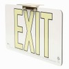 Glow-in-The-Dark Exit Sign White - UL924 Listed - Double-Sided -