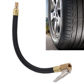 Hapivida Tire Inflator Hose Extension Tube Tyre Pump Quick Inflation Chuck Adapter for Car Motorcycle Bike Maintenance Accessories with Valve