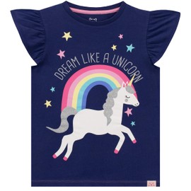 Harry Bear Girls Unicorn Pyjamas, blue