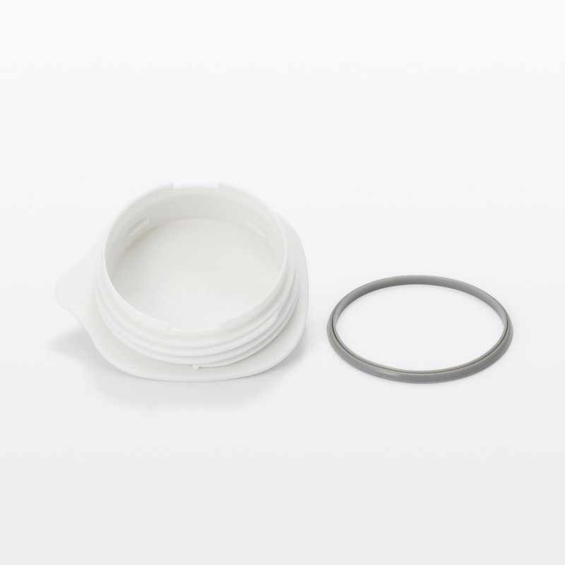 Muji MDC48A2A Horizontal Water Bottle with Strainer, White, Approx. 3.3