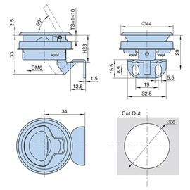 RoadLoo Boat Hatch Latch Pull, 2Pcs Slam Latch Stainless Steel Flush Pull Ring Handle Marine Cam Latch Boat Hatch Lock Flush Pull Latch for Marine Yacht Deck Cabin Silver