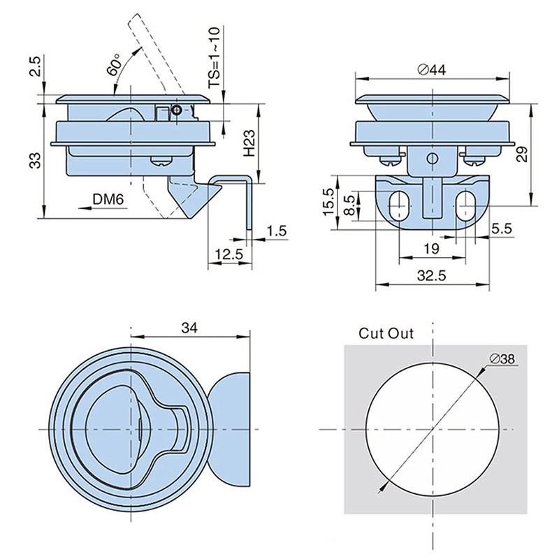 RoadLoo Boat Hatch Latch Pull, 2Pcs Slam Latch Stainless Steel