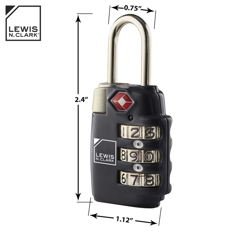 Lewis N. Clark Travel Sentry TSA-Approved Luggage Lock, Large 3