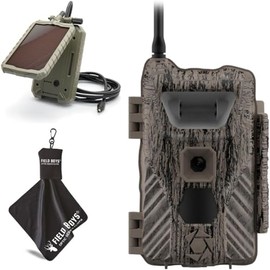 Stealth Cam Flashback 40MP Trail Camera with 0.4s Trigger Speed, True Color Night Photos, White Xenon Flash, App-Controlled, Verizon & AT&T, Microfiber Cleaning Cloth, and Solar Panel
