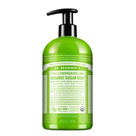 Dr Bronner's 4-In-1 Organic Sugar Soap - Lemongrass Lime, 710ml