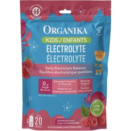 Organika Kids Electrolyte Powder – Raspberry Rush | Sugar-Free Hydration with Vitamin C & Prebiotics