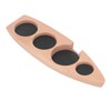 Coffee Tamper Holder Boat Shape 4 Slots Anti Slip Stable
