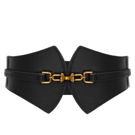 GRACE KARIN Wide Strechy Belts for Women Elastic Vintage Waist Belt Black XXL