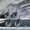 BAISASY 4 Inch Stem Caster Wheels, 7/16-Inch Stem Casters Set