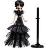 Monster High Wednesday Doll, Rave’N Wednesday Collectible in Black Gothic