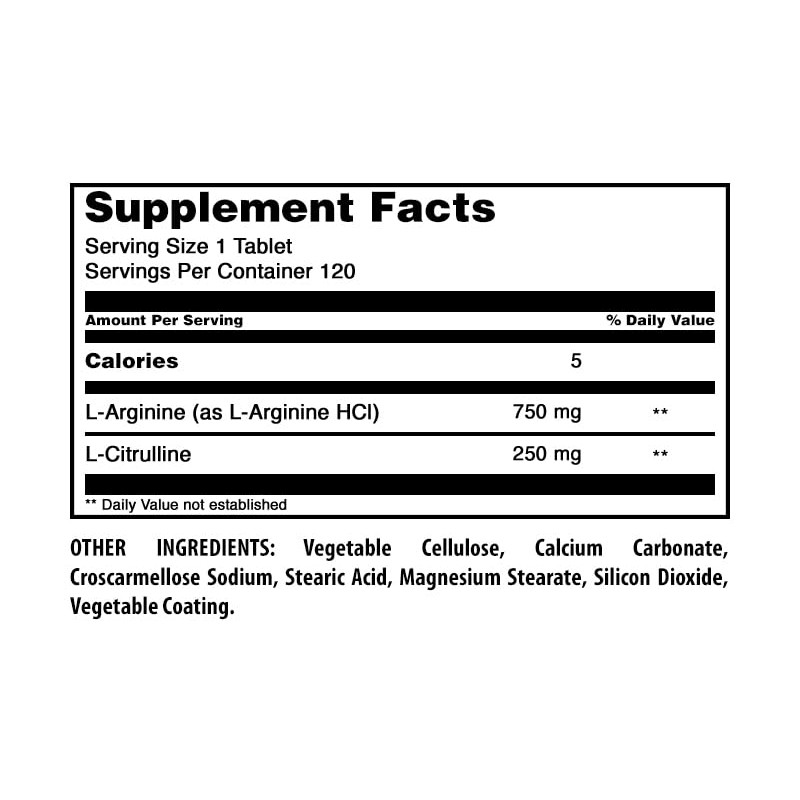 Amazing Formulas Arginina Citrulina 1000 120 Tabletas