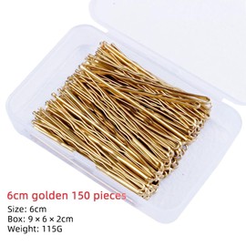 Anohuyho 150PCS 2Inches Hair Pins Kit Secure Hold Bobby Pins Clips for Women Girls and Hairdressing Salon With Clear Storage Box(GOLD)