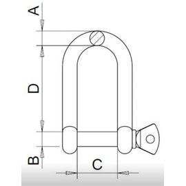 MarineNow 316 Stainless Steel Long D-Shackle Marine Grade Choose Size and Pack Quantity (12 mm, 01-Pack)