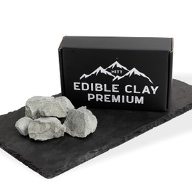 HITT Premium Uzbek Blue Edible Clay — Salty Crunchy Dirt Chunks for Eating, PICA Cravings and ASMR Food Content Creators — Handpicked, Organic, Ready to Eat PICA Alternative Snack — 7 oz / 200 g