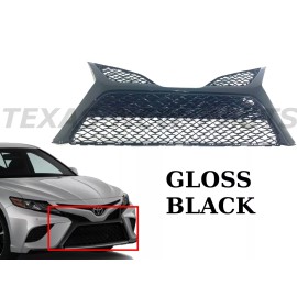 Texas-E-Parts Fits 2018-2020 Toyota Camry XSE SE Front Bumper Lower Grille Mesh Gloss Black