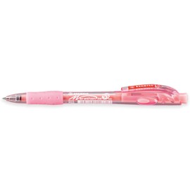STABILO marathon - Retractable Ballpoint Pen - Fine - Pack of 10 (Pink)