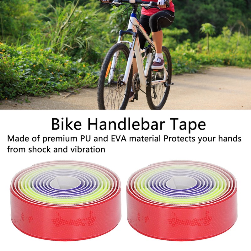 2PCS Bike Handlebar Wrap Straps High Elastic PU and EVA