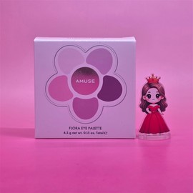 Amuse Monchichi Collaboration Flower Eye Palette + ID photo keyring gift &&& 04 Lavender Bloom / 어뮤즈 몬치치 콜라보 꽃 아이 팔레트 + 증명사진 키링 증정 &&& 04 라벤더 블룸