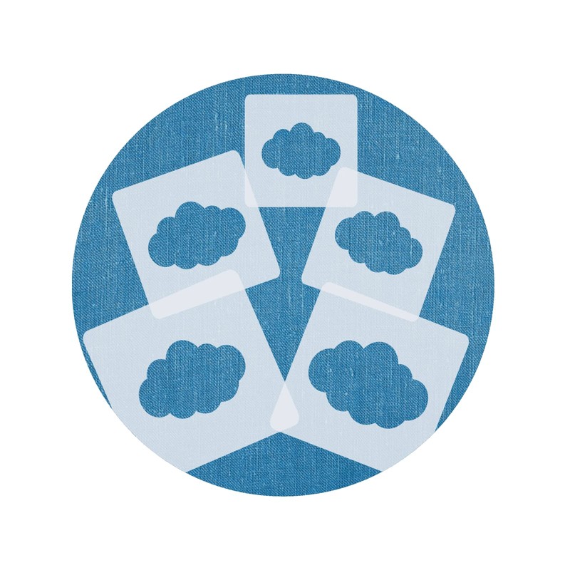 Stencil Set ● 5 Individual Clouds ● 6 cm, 7