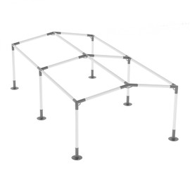 ICITYWALL 6 Leg Carport Kits，Low Peak Canopy Fitting Kit with 1-3/8" ID, Galvanized Steel Carport Connectors, shed Frame kit DIY Project
