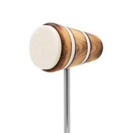 Low Boy Wood/Felt Bass Drum Beater - Versatile Mid-Weight Bass Drum Beater with Durable Felt Surface & Aerospace-Grade Steel Rods