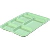 Carlisle FoodService Products P614R09 Right-Hand 6-Compartment Polypropylene Tray, 10" x