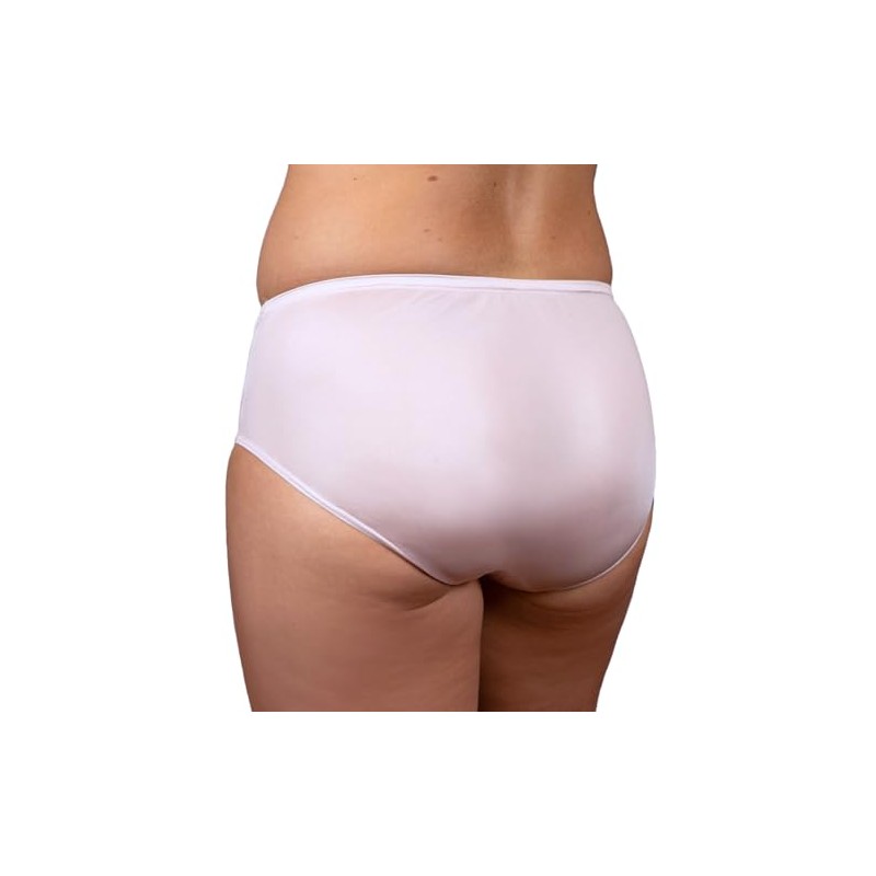 Shadowline Women's Underwear Nylon Hipster Panty with Lace Insert 3