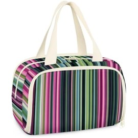 Travel Makeup Organizer, Compact Lightweight Accessory for Travel and Daily Use - Xiuphorix Colorful Striped