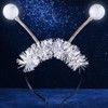 DRESBE Light Up Alien Headband LED Space Headbands Glow Antenna
