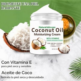 Nielies Coconut Oil Cream, Crema Corporal Coco, Crema de Coco, aceite de coco para el cabello, Crema Humectante de Aceite de Coco Extra Virgen,Delicad