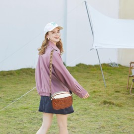 JEPACXOR Small Corssbody Purses For Women Vegan Leather Cross Body Handbags Crossbody Bags With Wide Shoulder Strap