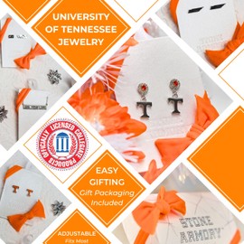 Stone Armory Tennessee Vols Earrings - Power T Dangle Earrings - Hypoallergenic for Sensitive Ears - University of Tennessee Jewelry