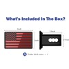 2 Inch Trailer Hitch Cover with American Flag, Heavy Metal