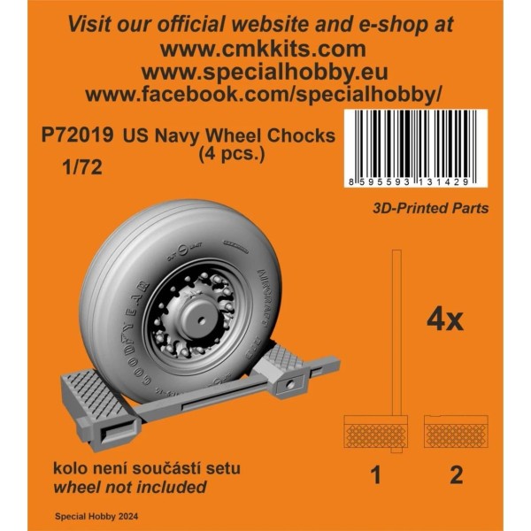 1/72 CMK US Navy Wheel Chocks (4 pcs.)